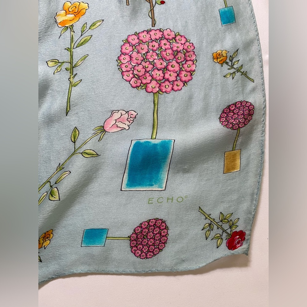 Echo Scarf Silk Scarf 35”x35” - Picture 3 of 9